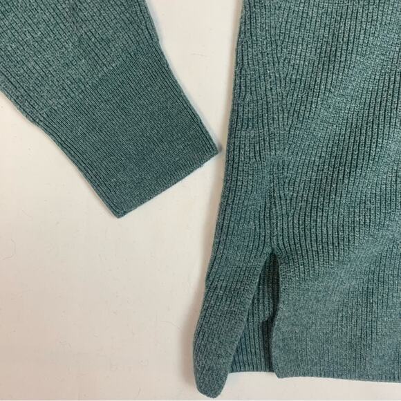 Lululemon womens size 10 merino wool sweater green knit pullover crew neck tide - Picture 5 of 10